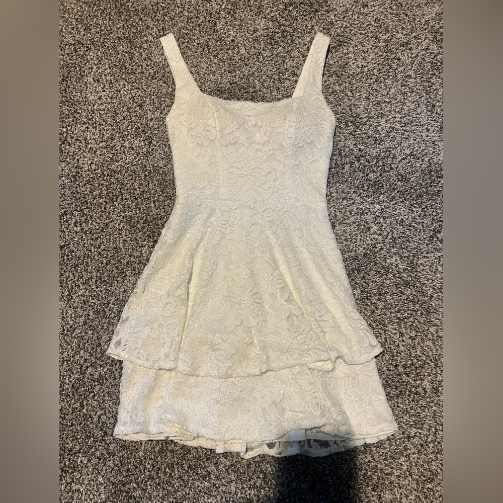 B Darlin White Lace Dress